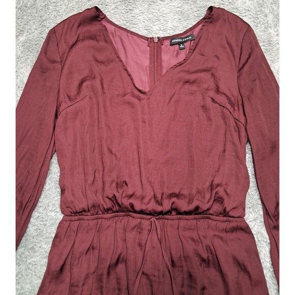 Kendall And Kylie Romper Womens Sz Small Long Sleeve Shorts Lace Hem Flowy - Picture 2 of 15